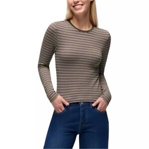 Prana lotus long sleeve tee long beach stripe